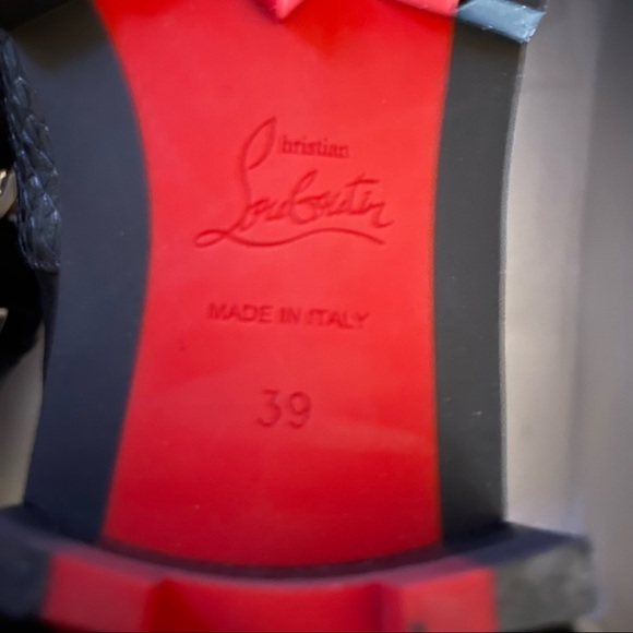 SOLD! Christian Louboutin Horse Guarda Black Ankle Boots w/Chain 39 IT - Picture 13 of 16